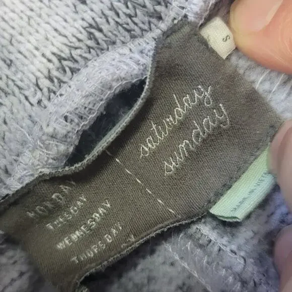 Anthropologie Saturday Sunday Oversized Spacedye Sweatshirt in Lavender Gray - Picture 3 of 10